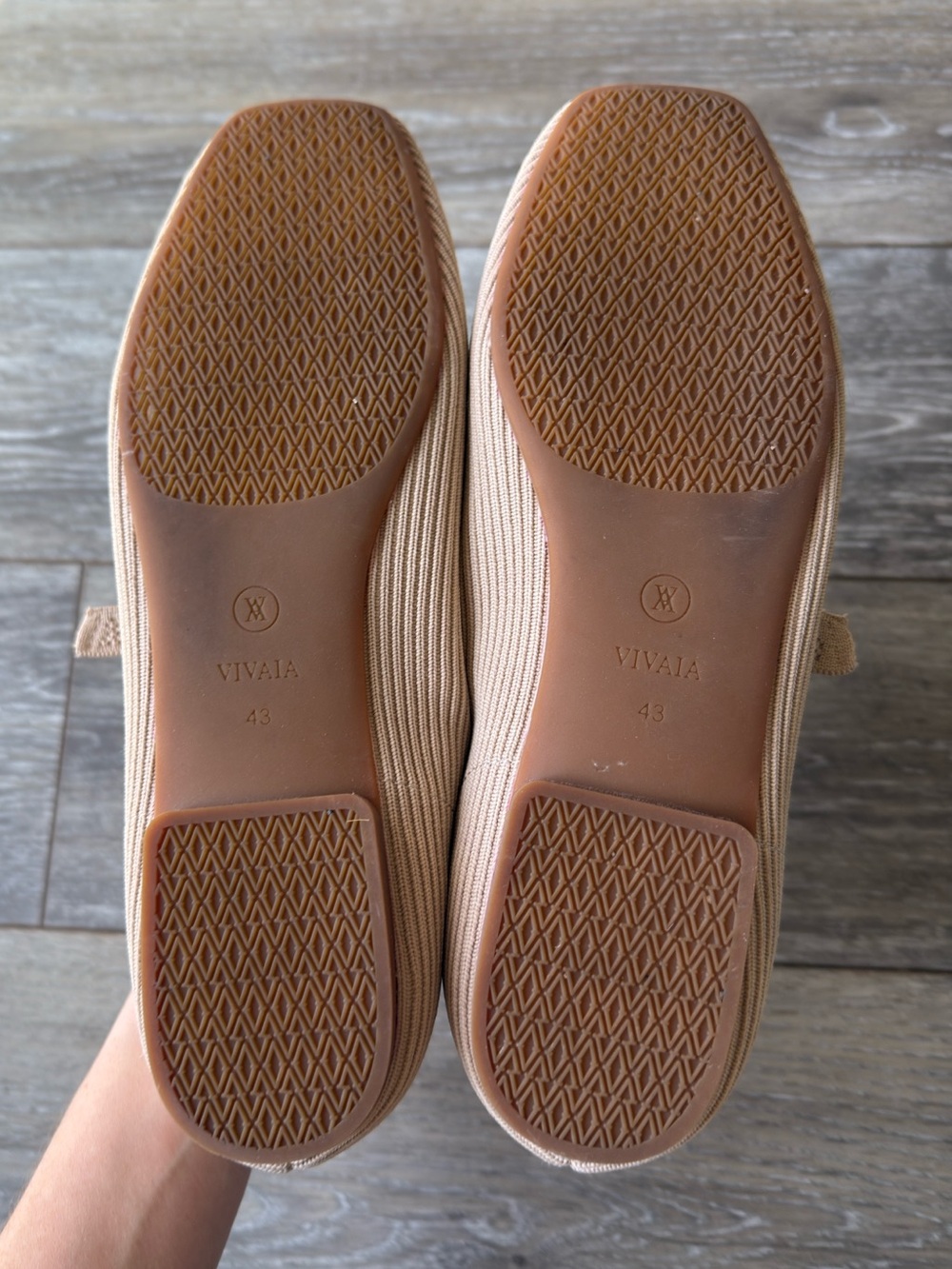 Vivaia Margot Square Toe Women’s Mary Jane Flats Almond - Picture 7 of 10